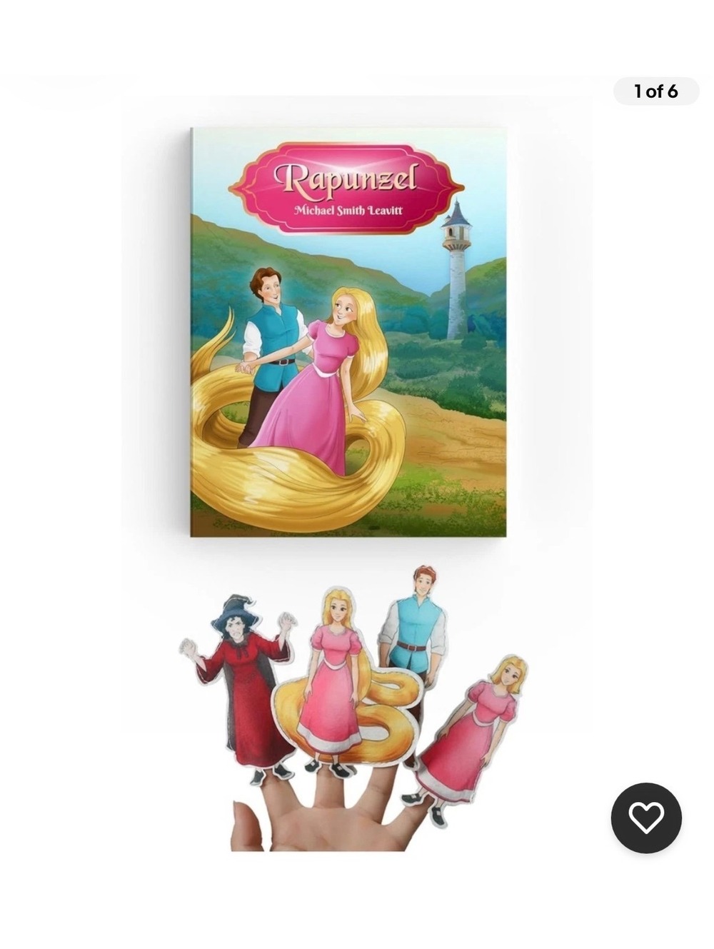 Rapunzel Classic Fairytale Storybook with Character Finger Puppets